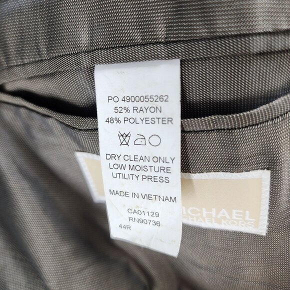 Michael Michael‎ Kors Mens Houndstooth Blazer Jacket 44R Rayon/Polyester - Picture 5 of 9